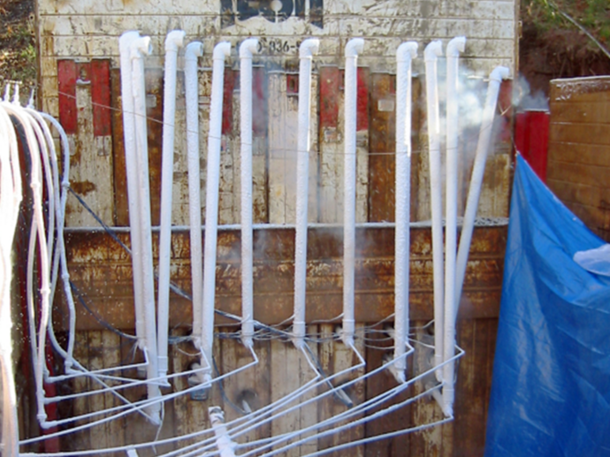 freeze pipe installation