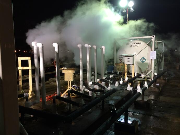 ground freezing freeze pipes